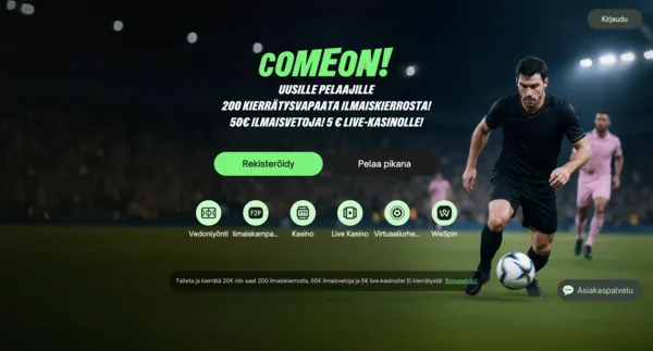 ComeOn Homepage